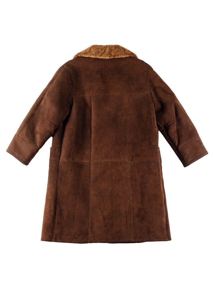 Vintage 80's Women Sheepskin Coat in BrownMN267