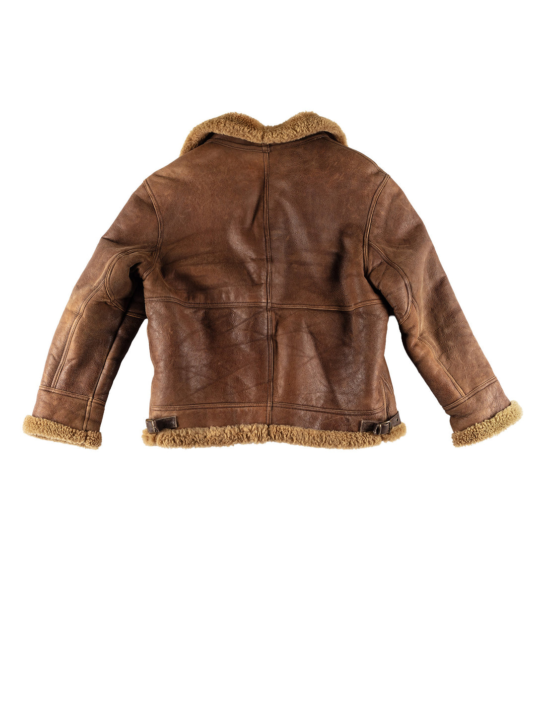 Vintage 80's Men Sheepskin Jacket in BrownVN619