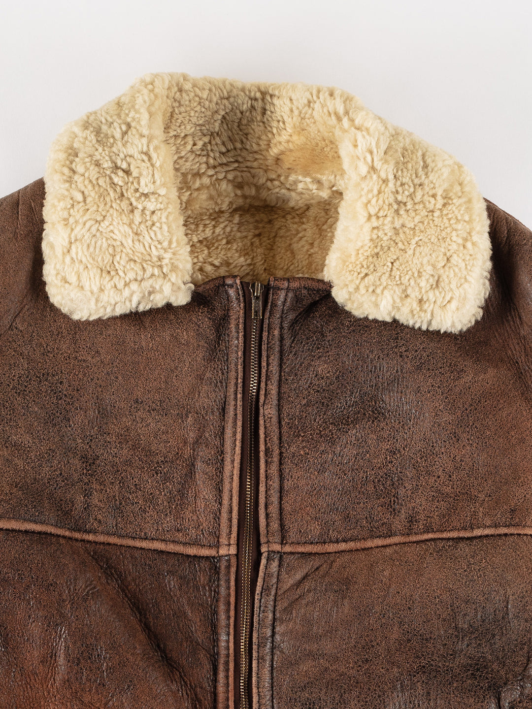 Vintage 80's Women Sheepskin Coat in BrownMN631