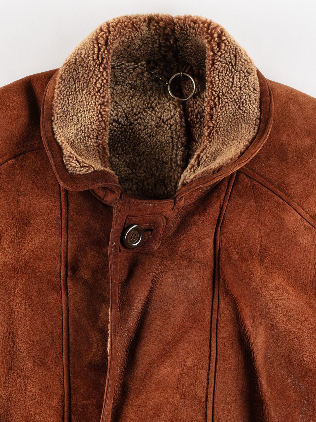 Vintage 80's Men Sheepskin Coat in BrownVN437