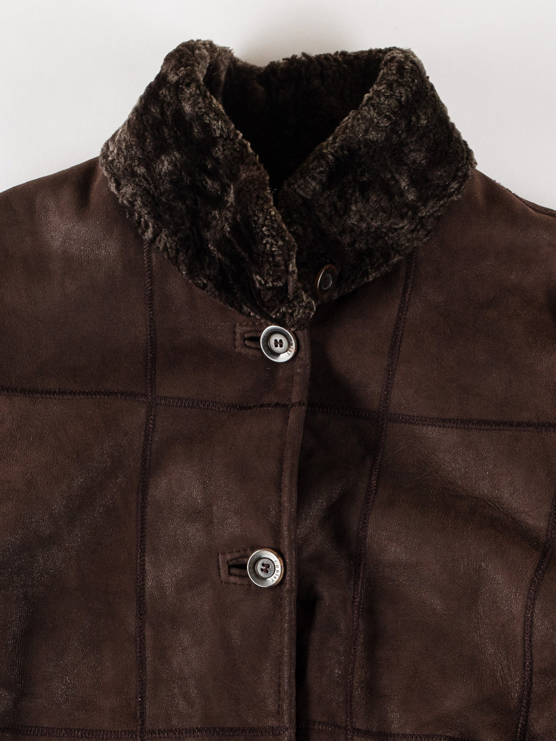 Vintage 80's Women Sheepskin Coat in BrownMN601