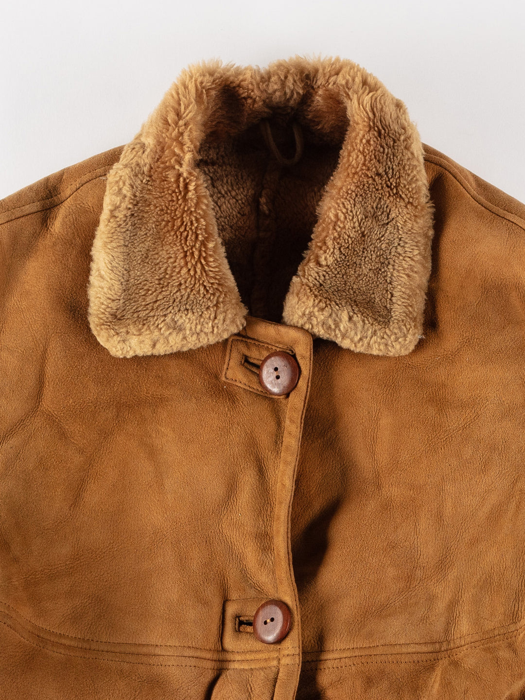 Vintage 80's Women Sheepskin Coat in BrownMN599