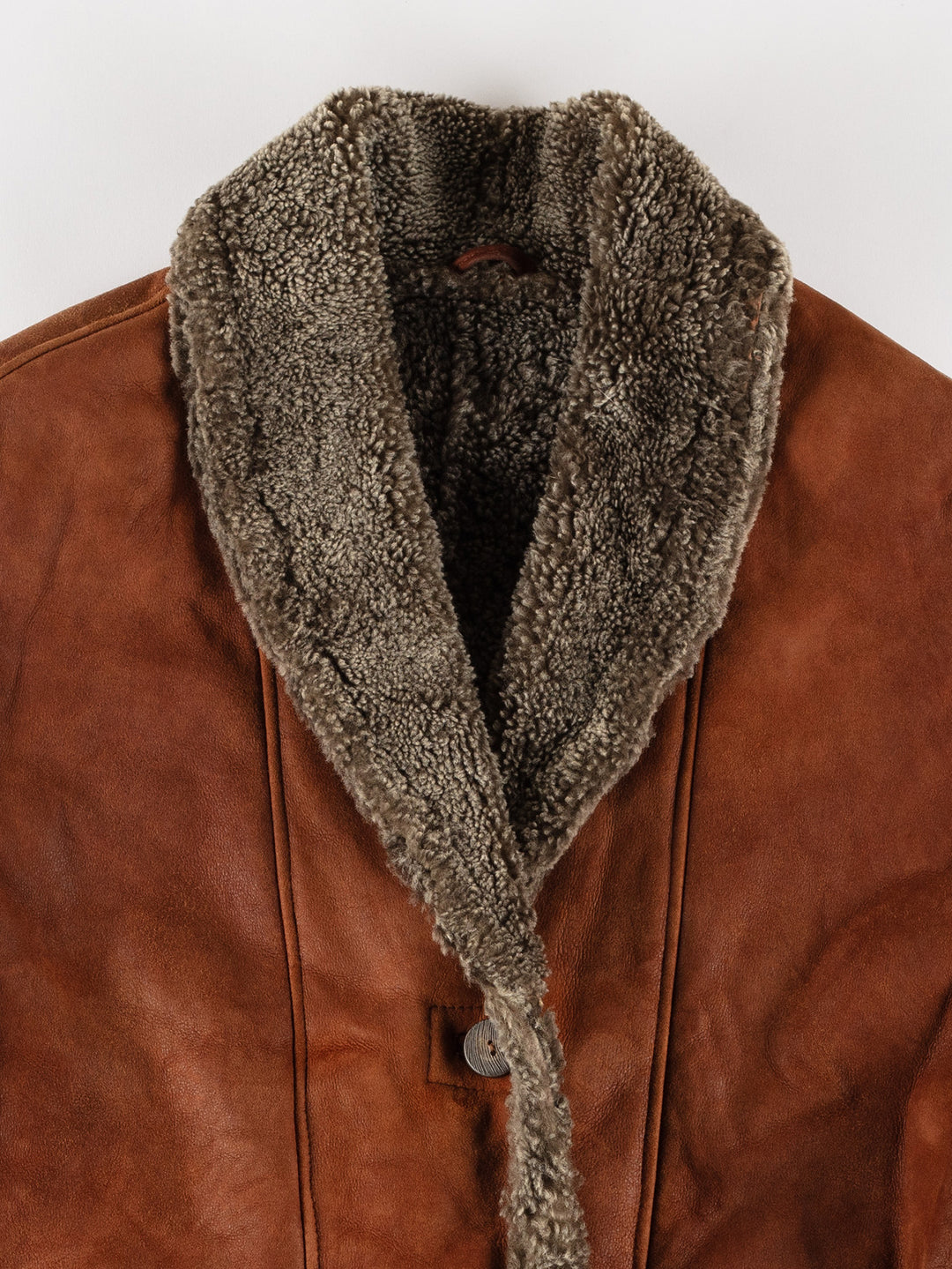 Vintage 70's Women Sheepskin Coat in BrownMN621