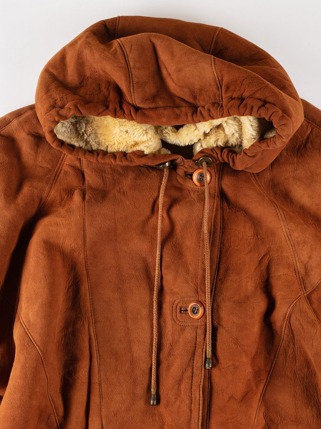 Vintage 80's Women Sheepskin Coat in BrownMN600