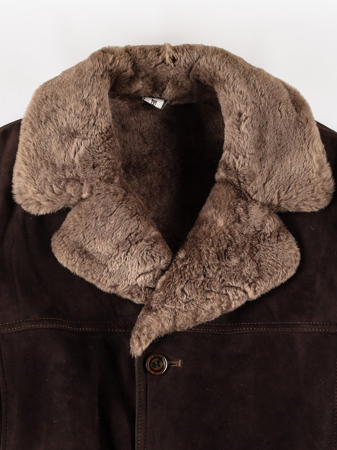 Vintage 70's Men Sheepskin Coat in BrownVN673
