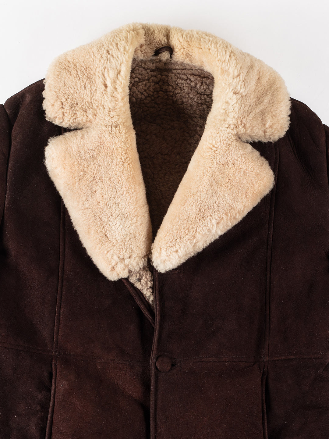 Vintage 70's Men Sheepskin Coat in GrayVN295