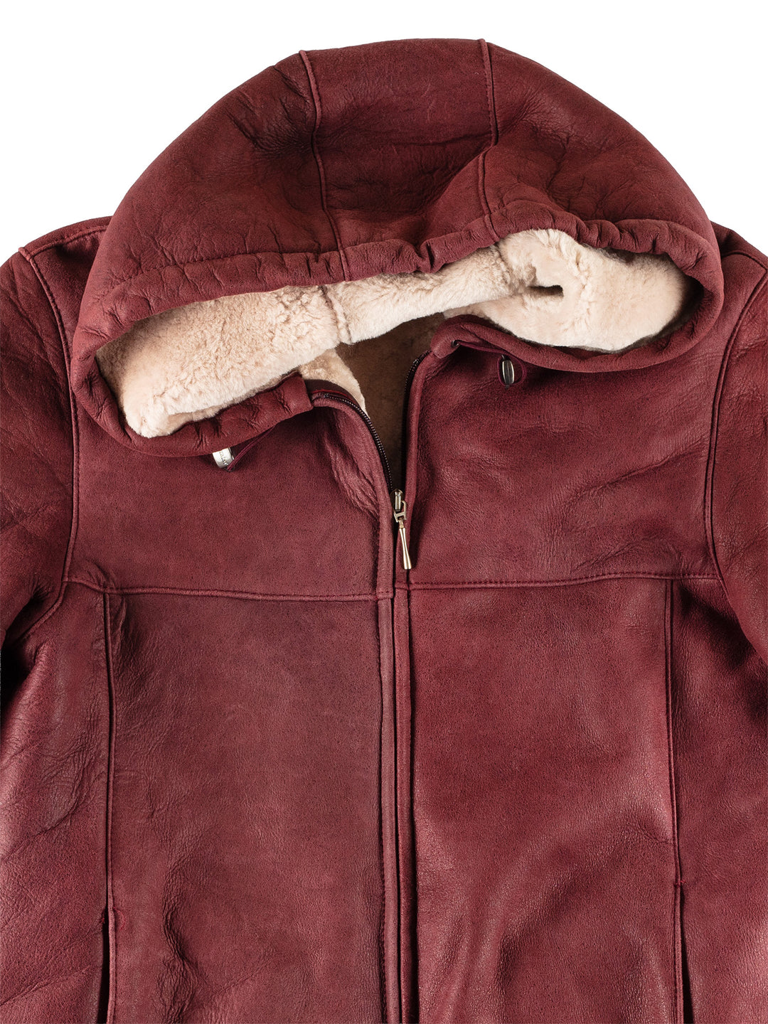 Vintage 70's Women Sheepskin Coat in RedMN494