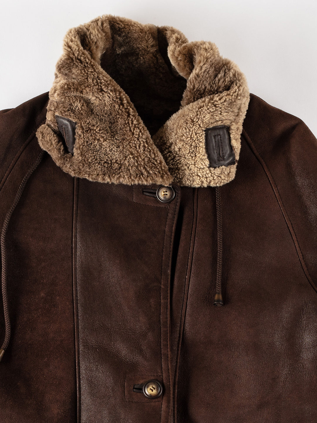 Vintage 80's Women Sheepskin Coat in BrownMN535