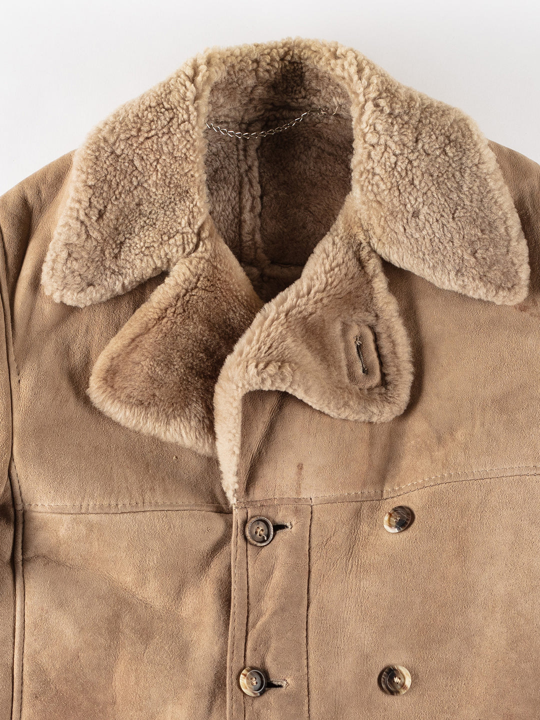 Vintage 70's Men Sheepskin Coat in BeigeVN412