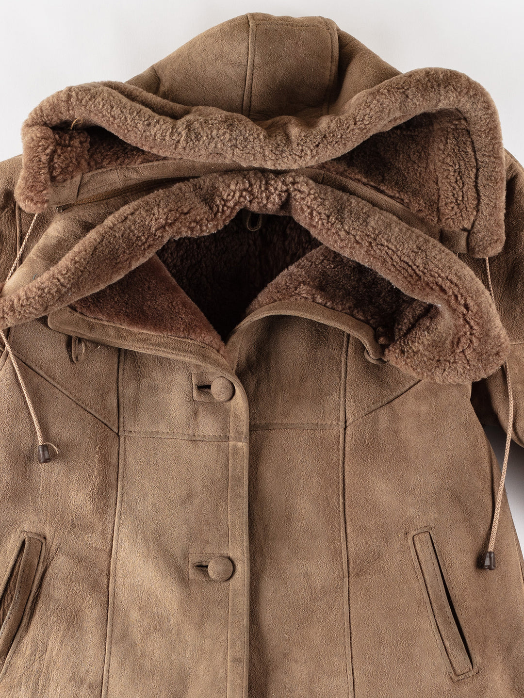 Vintage 70's Women Sheepskin Coat in BrownMN695