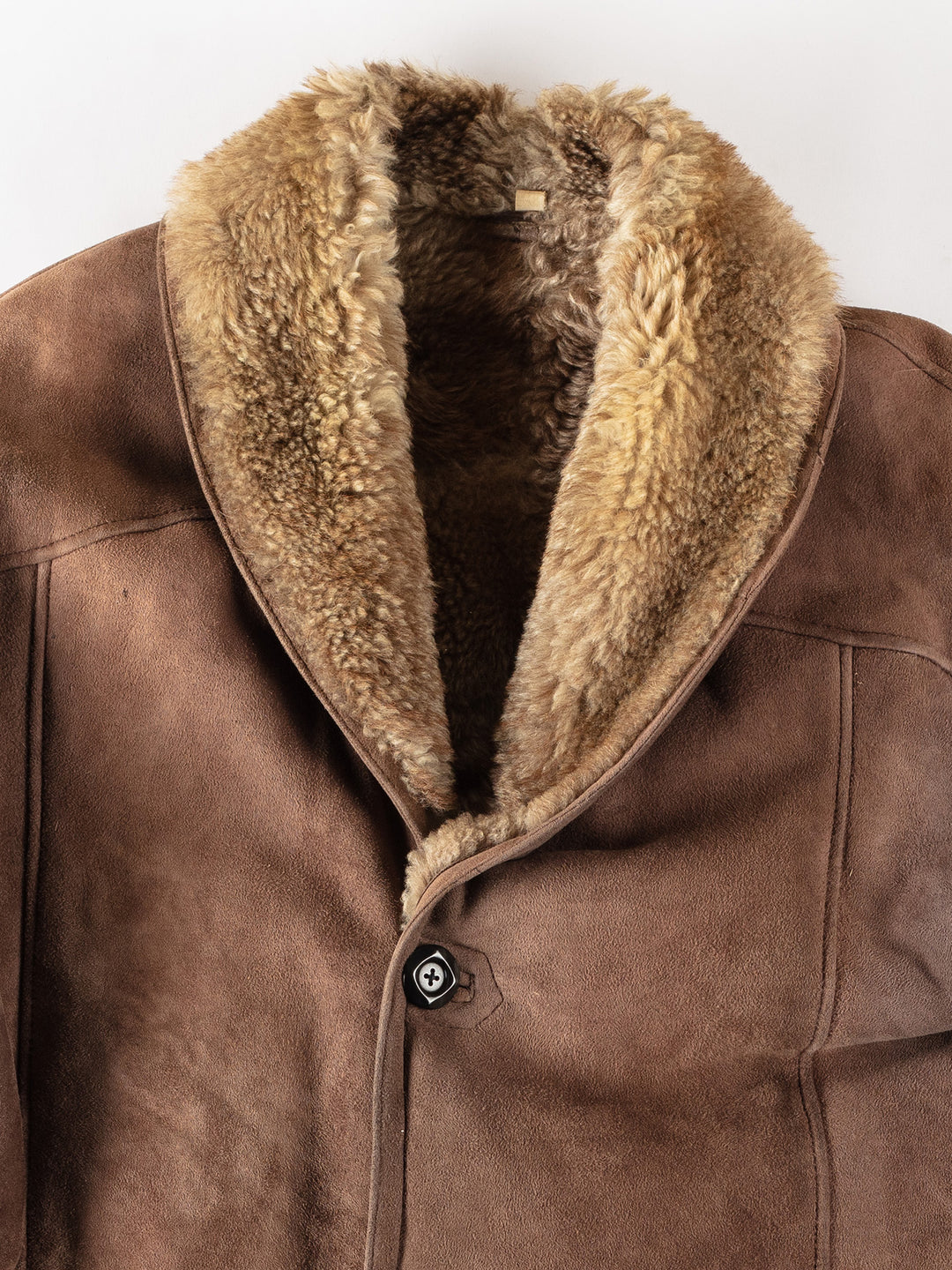Vintage 70's Men Sheepskin Coat in BrownVN348