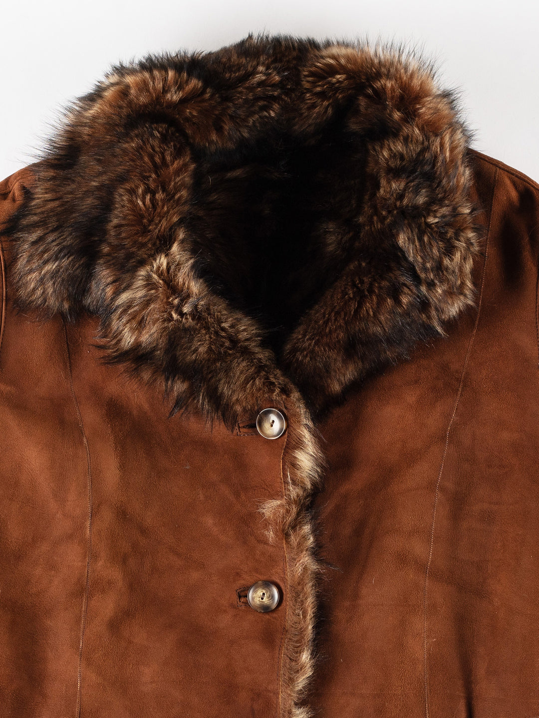 Vintage 70's Women Sheepskin Coat in BrownMN366