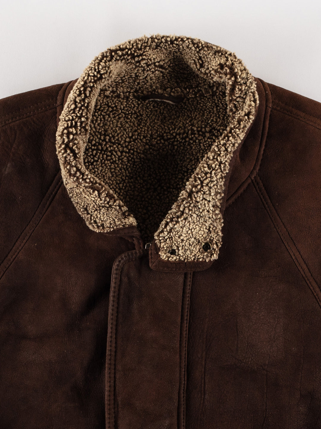Vintage 80's Men Sheepskin Coat in BrownVN615