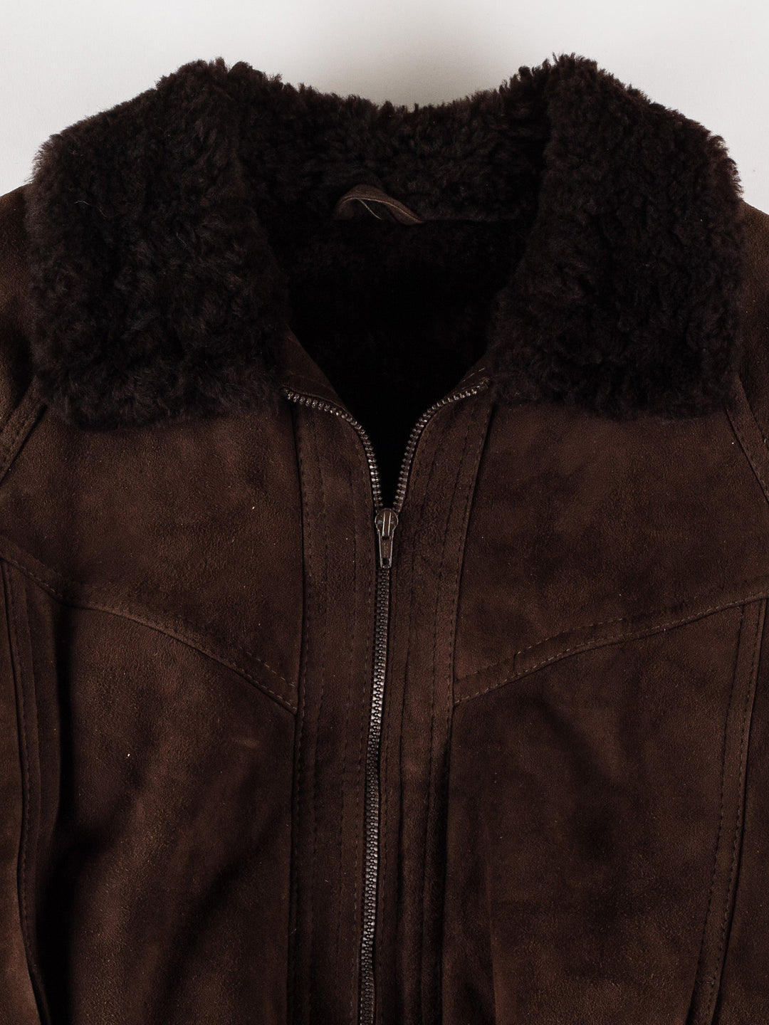Vintage 80's Men Sheepskin Jacket in BrownVN624