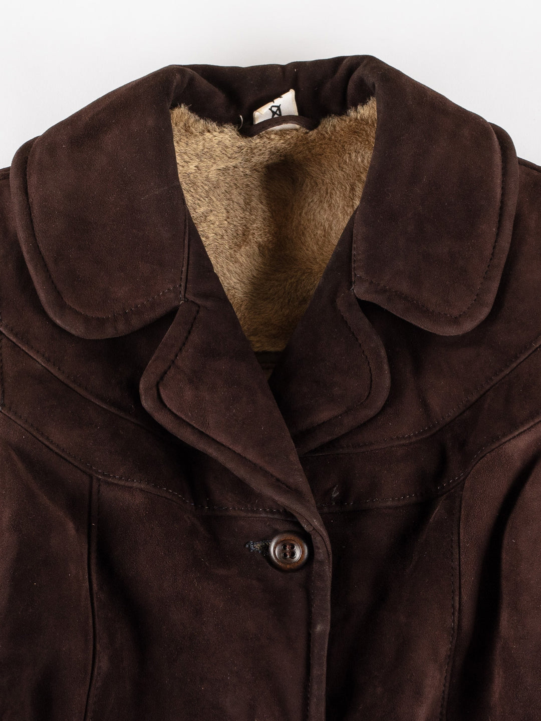 Vintage 70's Women Sheepskin Coat in BrownMN812