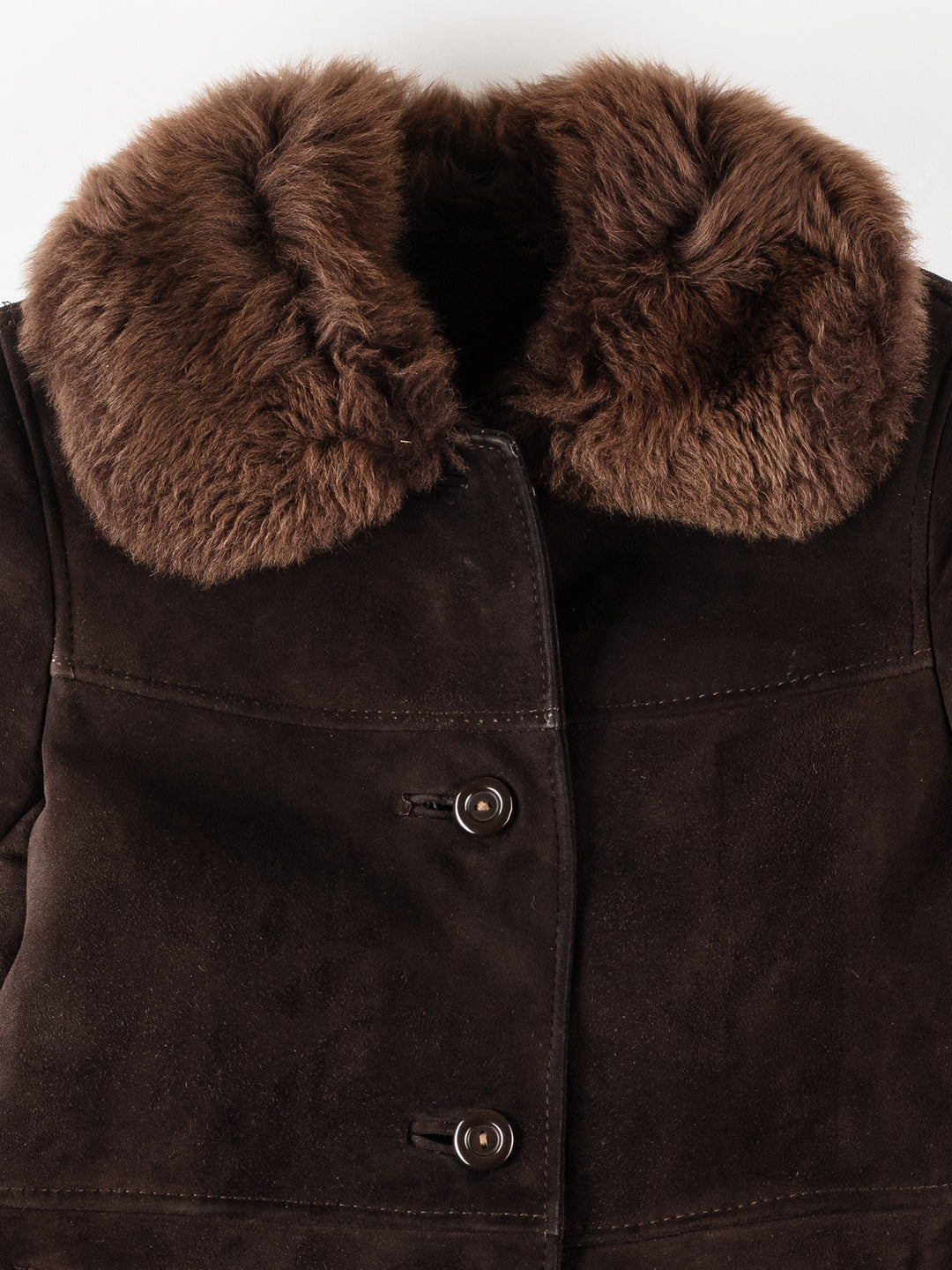 Vintage 70's Women Sheepskin Coat in BrownMN280