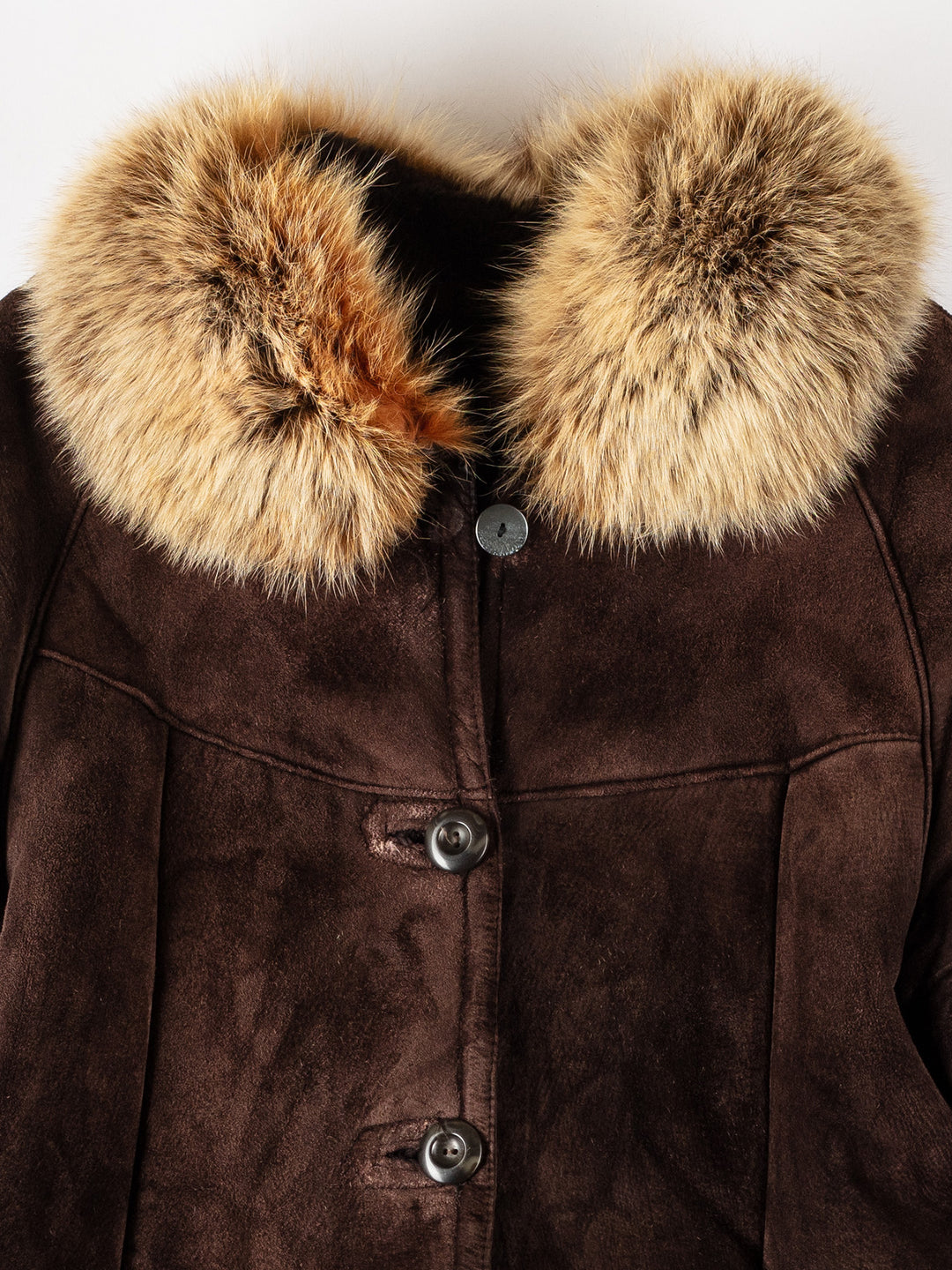 Vintage 70's Women Sheepskin Coat in BrownMN564