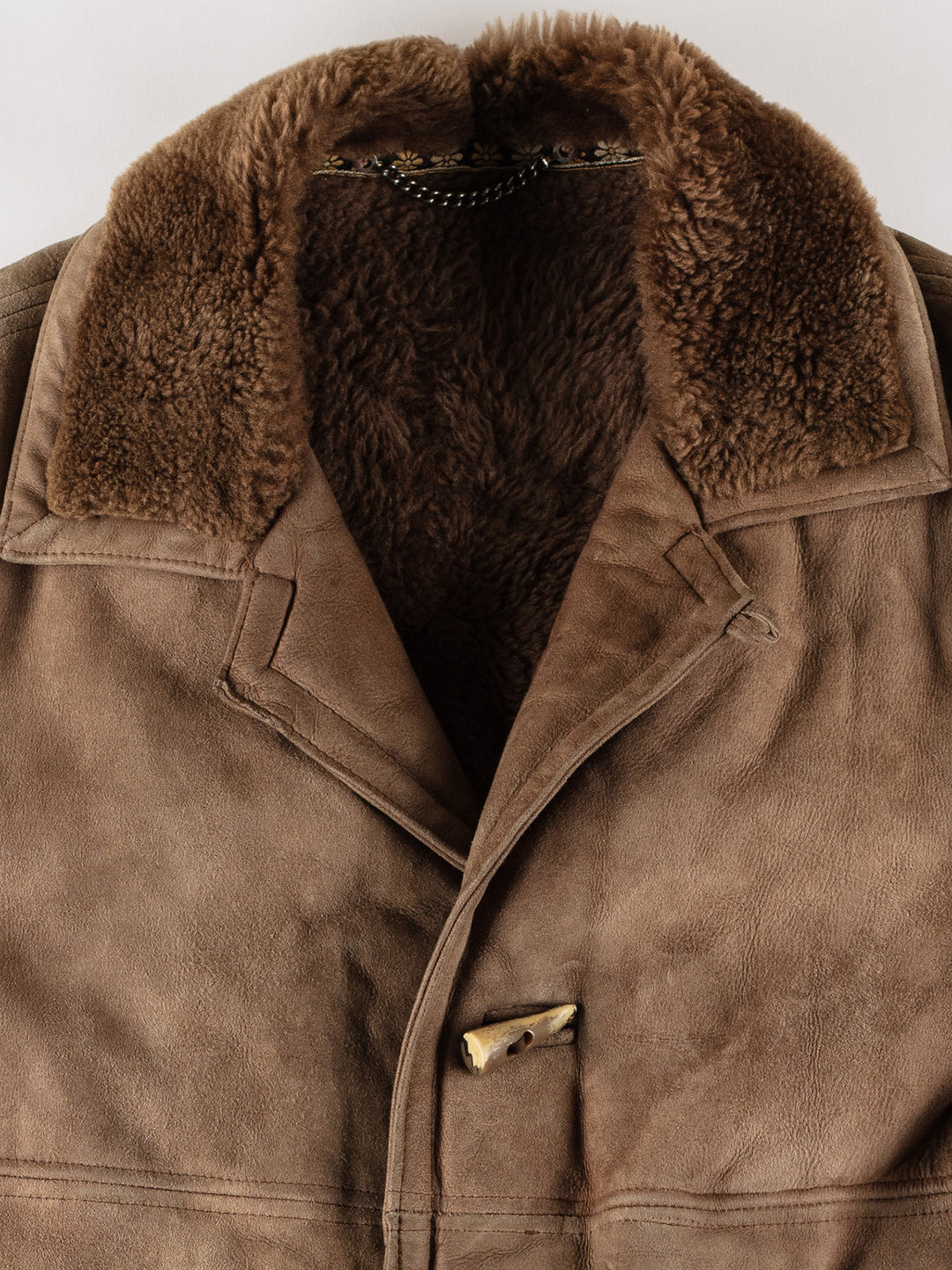 Vintage 70's Men Sheepskin Coat in BeigeVN692