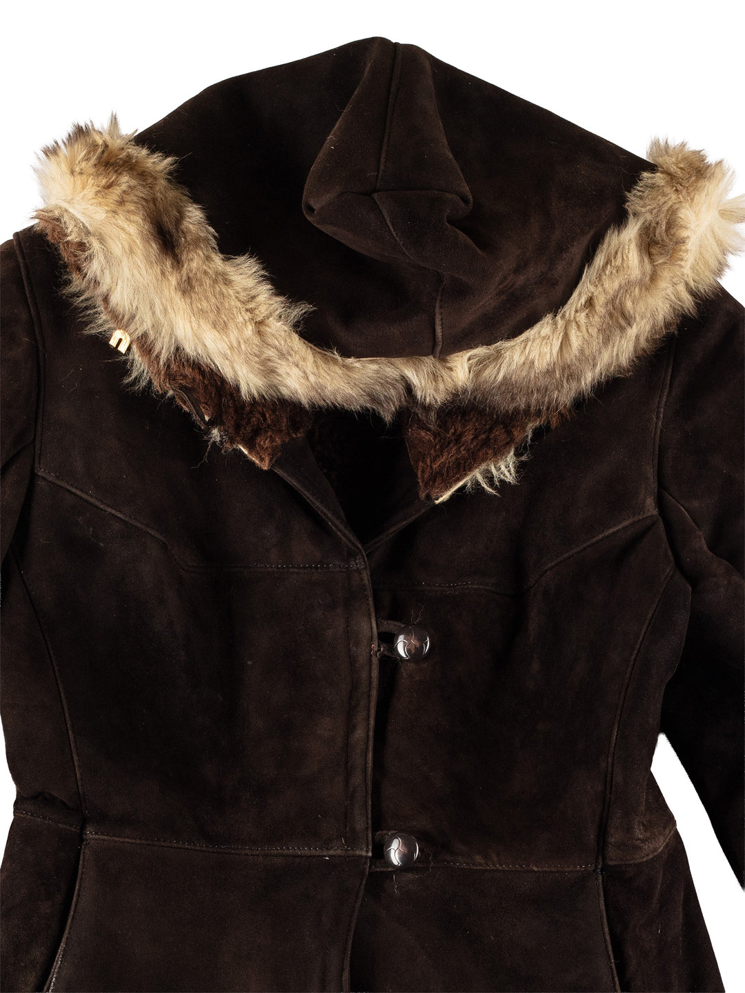 Vintage 70's Women Sheepskin Coat in BrownMN490