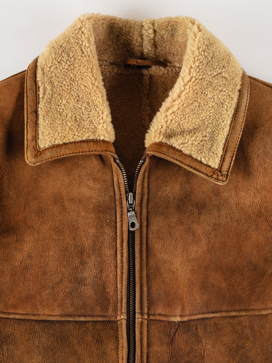 Vintage 80's Men Sheepskin Jacket in BrownVN700