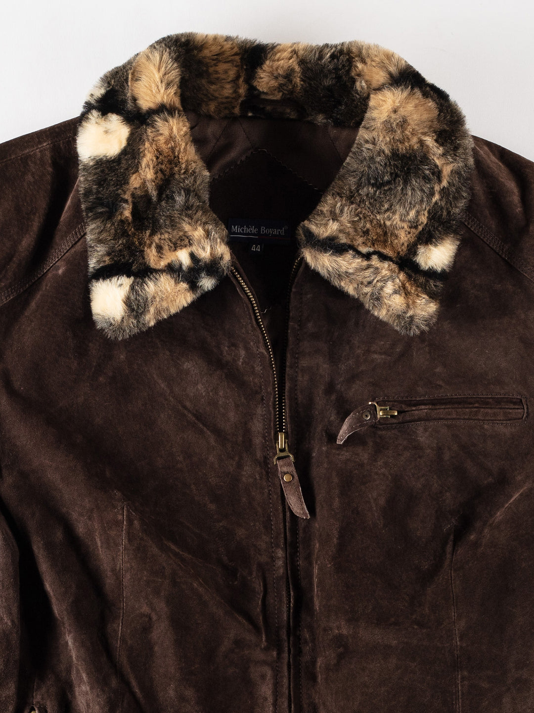Vintage 80's Women Suede Jacket in BrownMN355