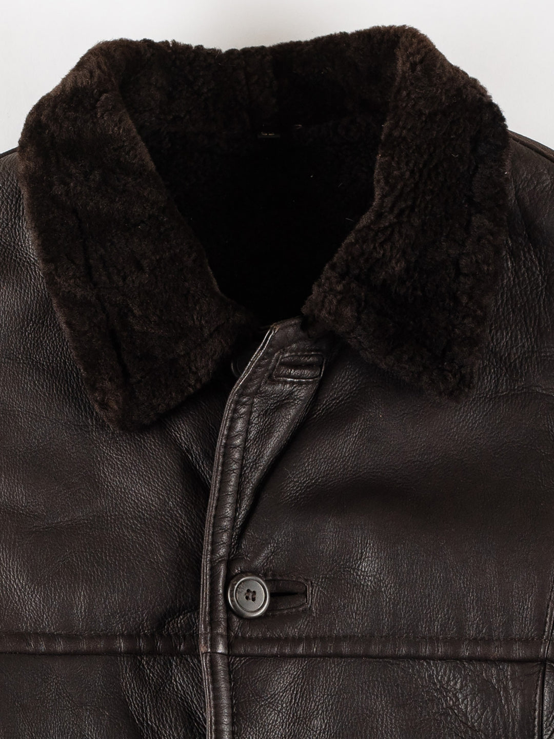 Vintage 80's Men Sheepskin Coat in BrownVN774