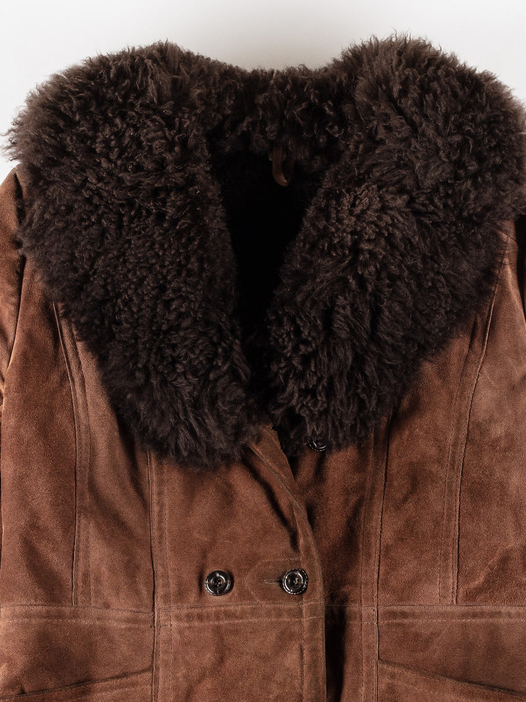 Vintage 70's Women Sheepskin Coat in BrownMN447