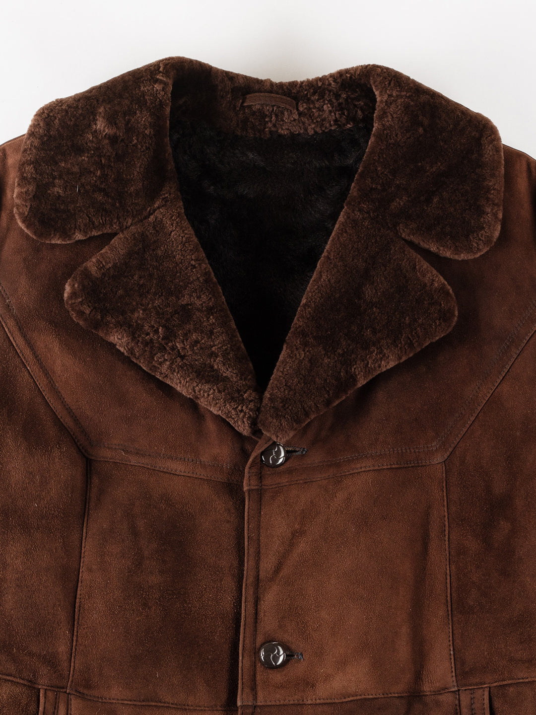 Vintage 70's Men Sheepskin Coat in BrownVN296