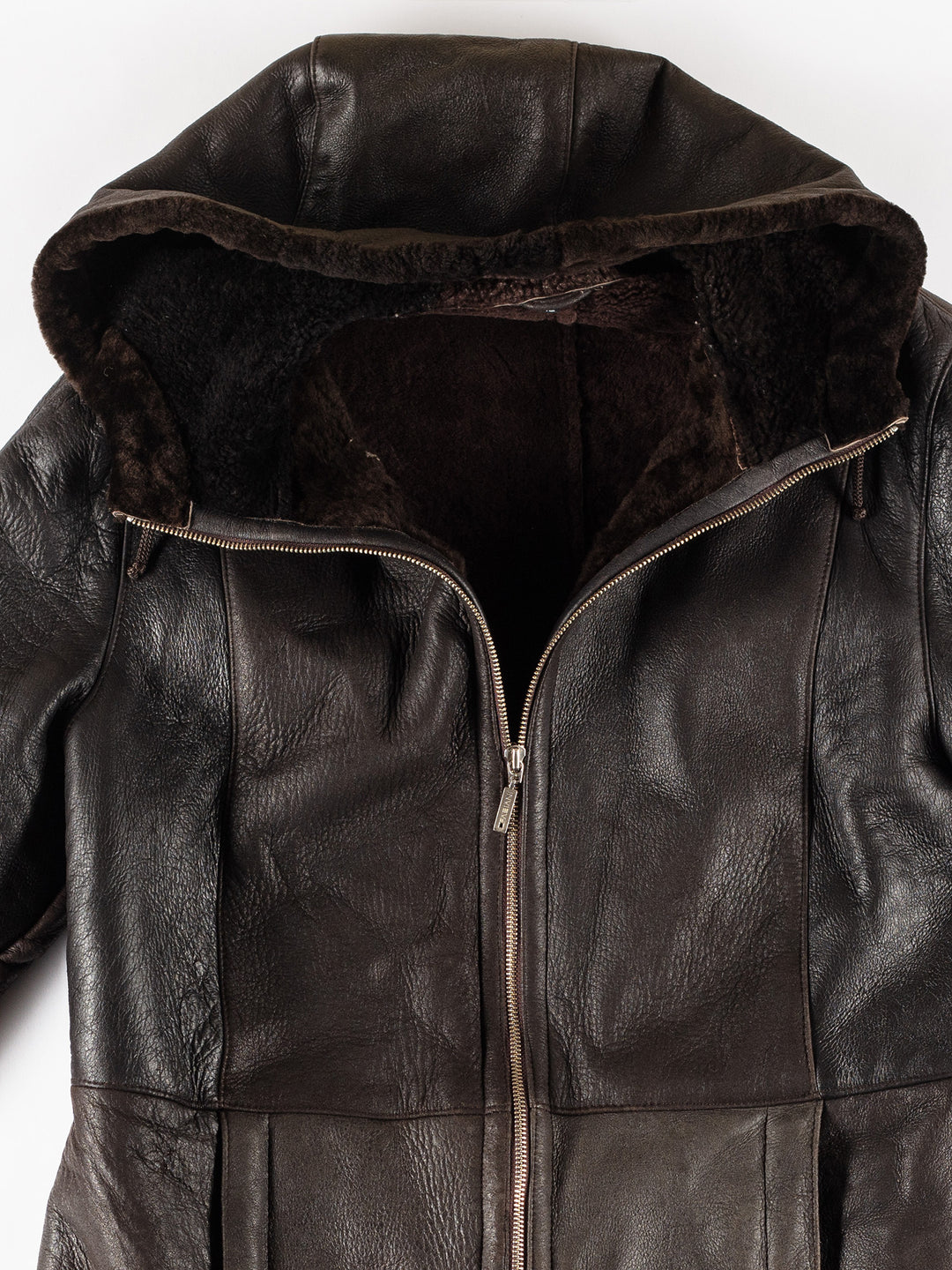 Vintage 80's Women Sheepskin Coat in BrownMN445