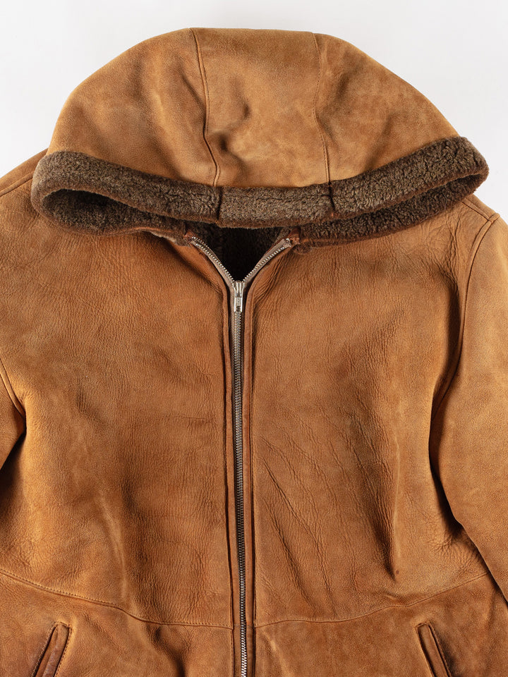 Vintage 70's Women Sheepskin Coat in BrownMN774