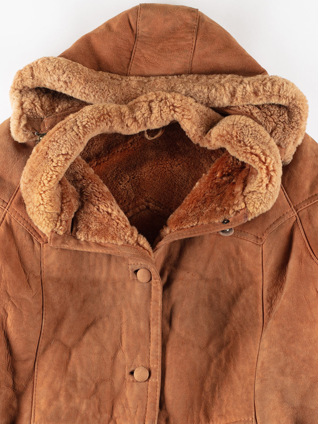 Vintage 70's Women Sheepskin Coat in BrownMN760