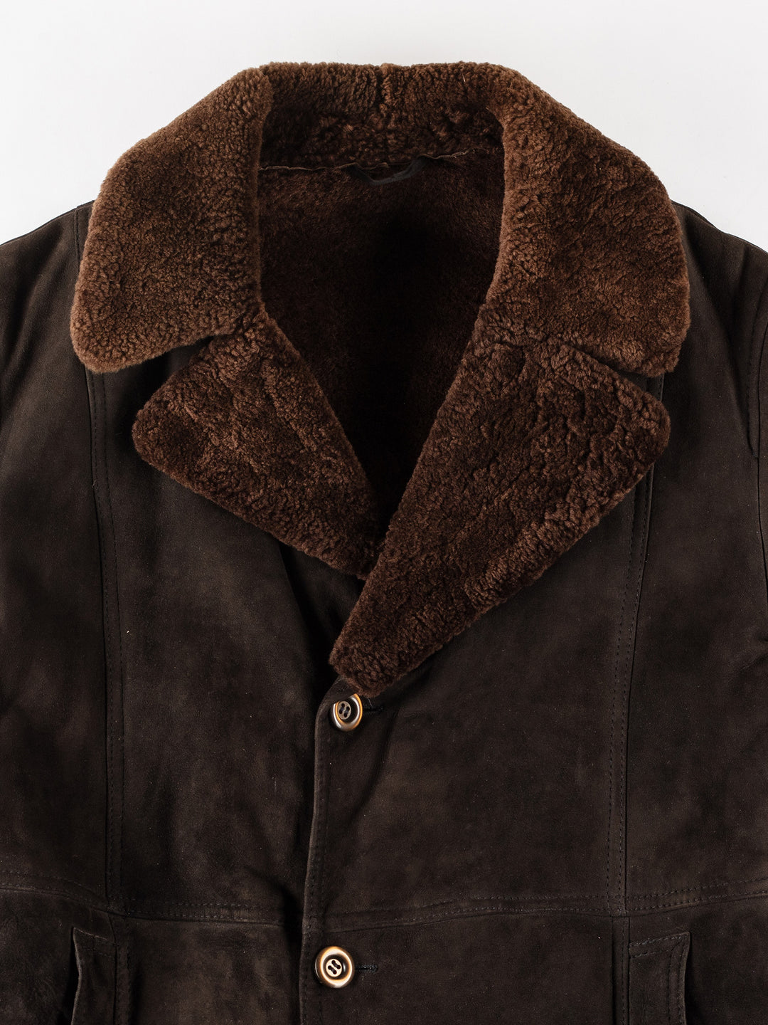 Vintage 70's Men Sheepskin Coat in BrownVN307