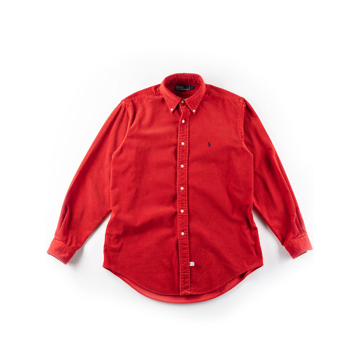 Vintage 00's Men Ralph Lauren Corduroy Shirt in Red