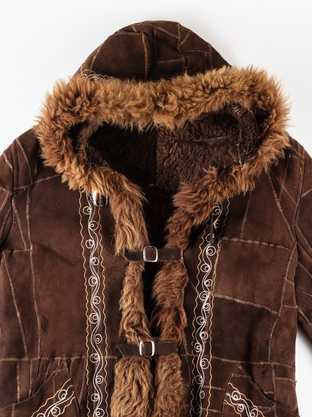 Vintage 70's Women Sheepskin Coat in BrownMN287