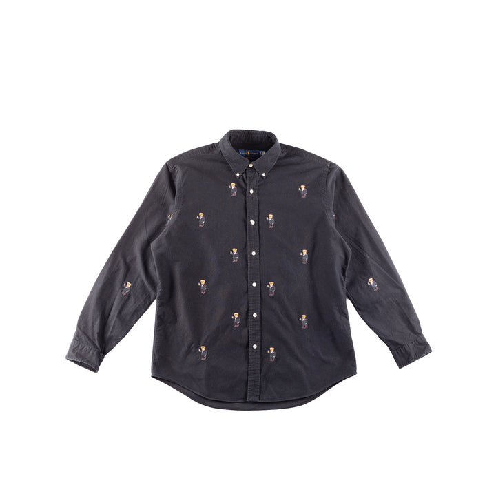 Vintage 90's Men Ralph Lauren Shirt with Polo Bear Embroidery