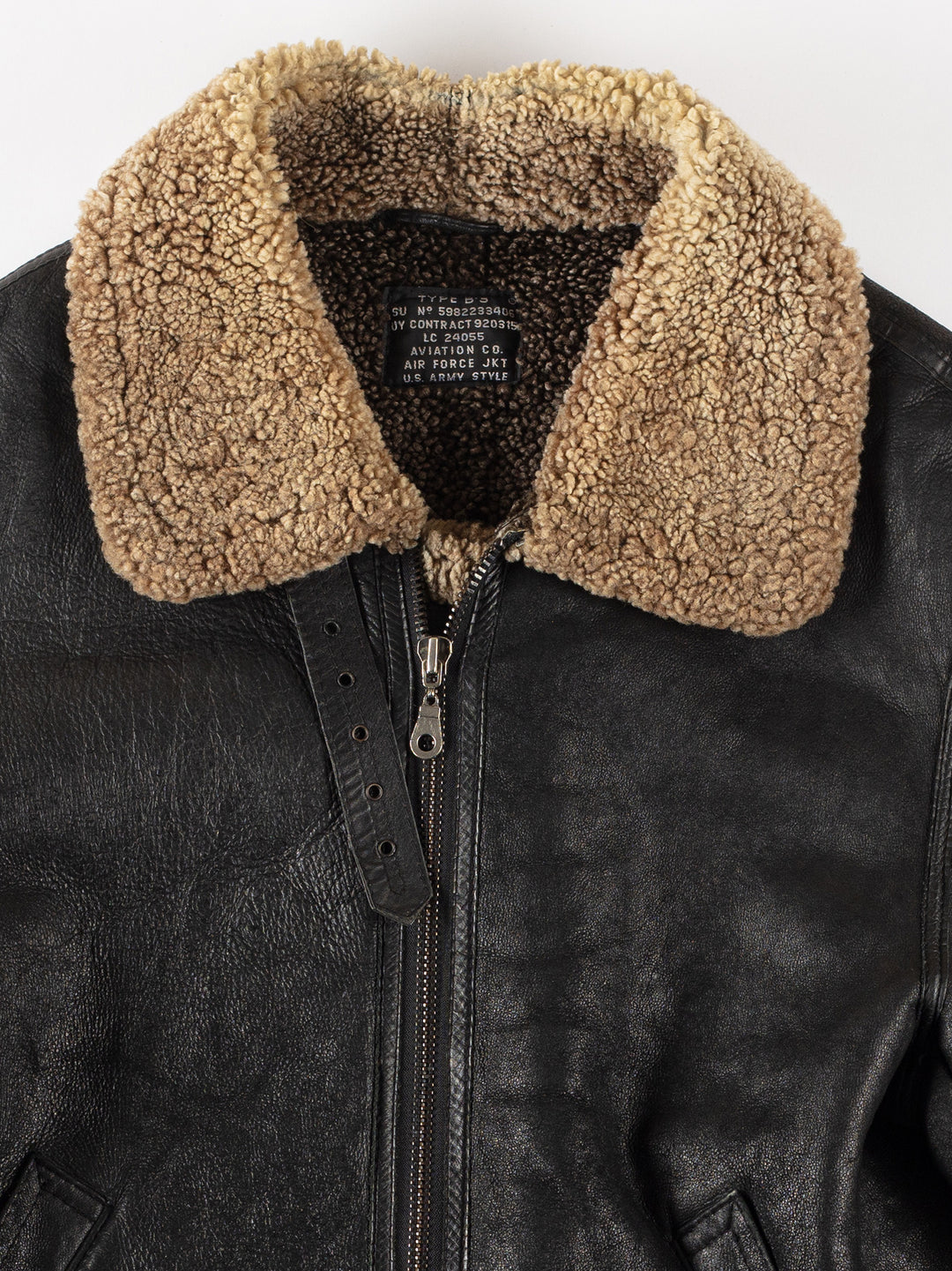 Vintage 80's Men Sheepskin Jacket in BlackVN271