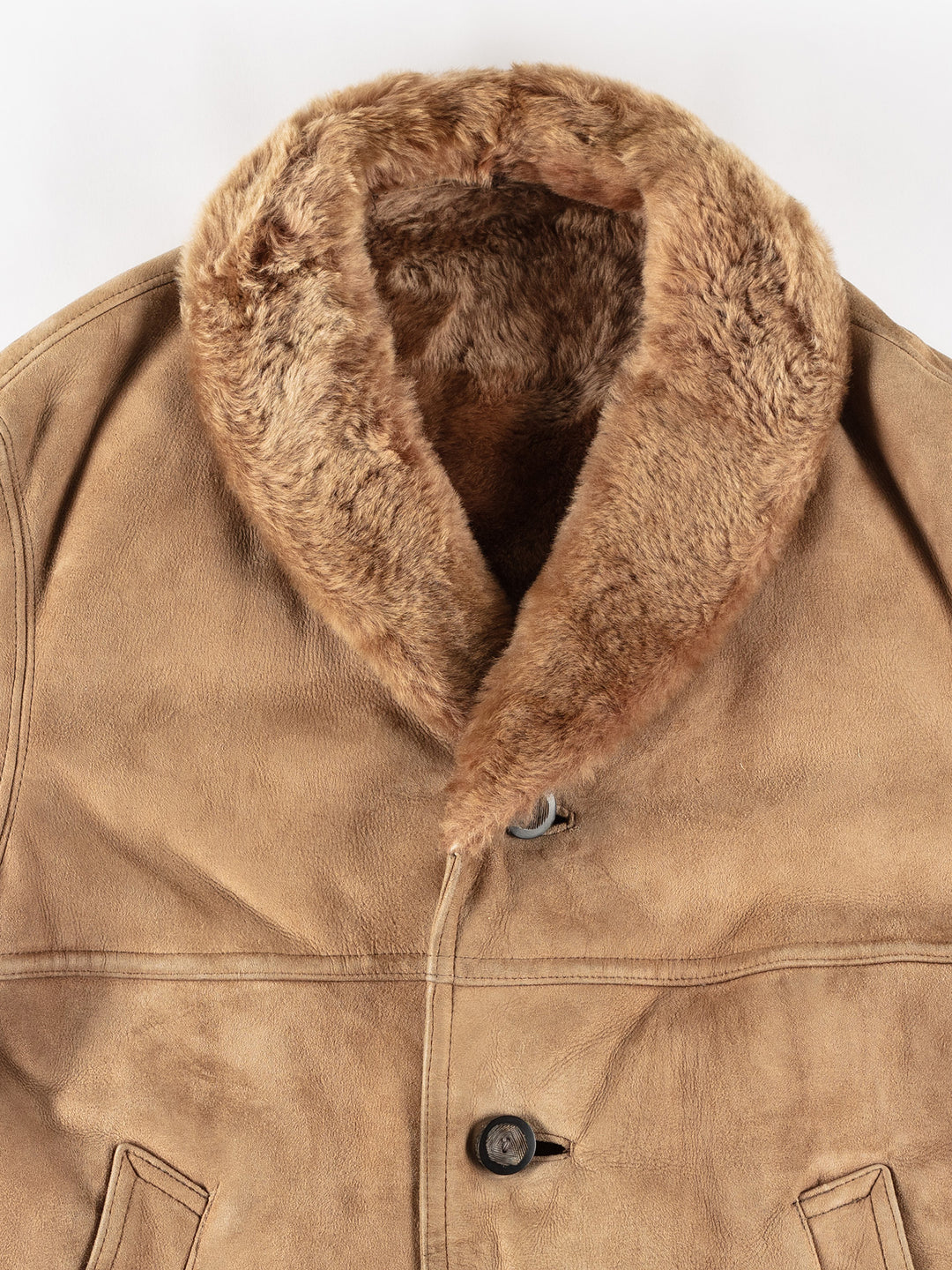 Vintage 70's Men Sheepskin Coat in BrownVN671
