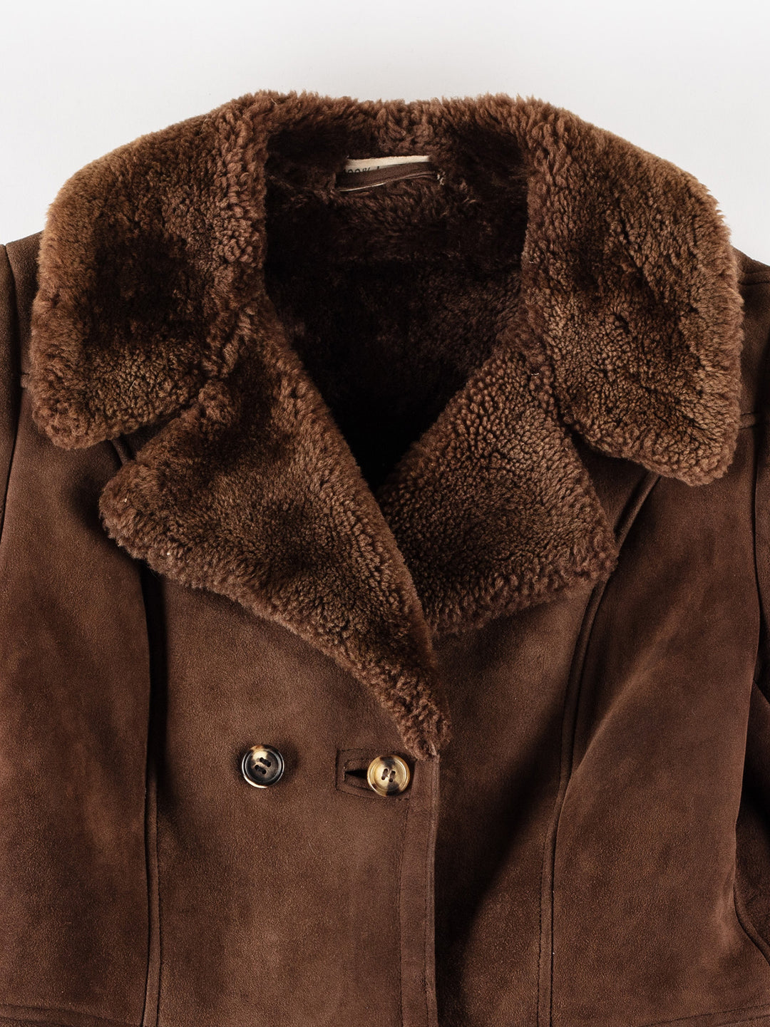 Vintage 70's Women Sheepskin Coat in BrownMN450