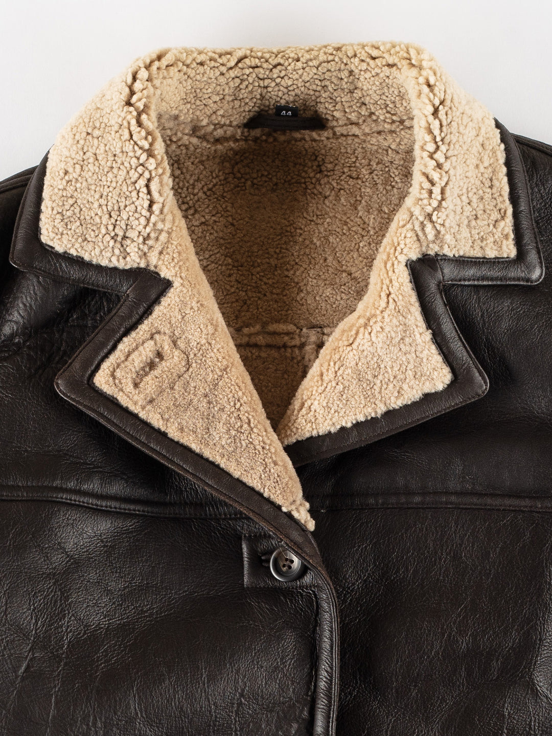Vintage 80's Women Sheepskin Coat in BrownMN798