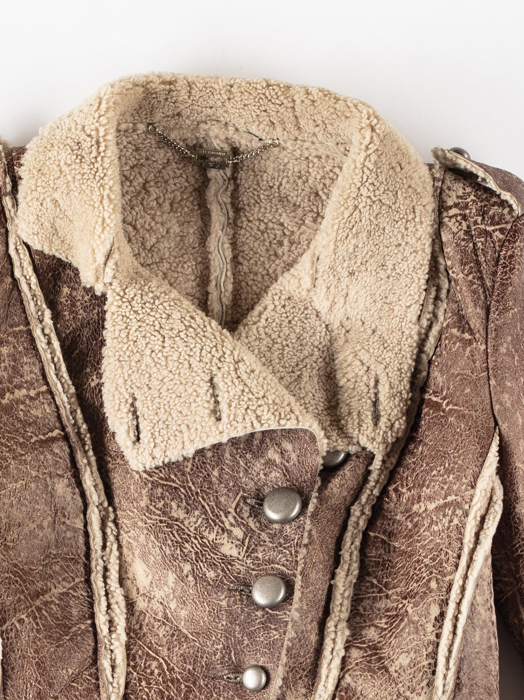 Vintage 70's Women Sheepskin Jacket in BeigeMN367