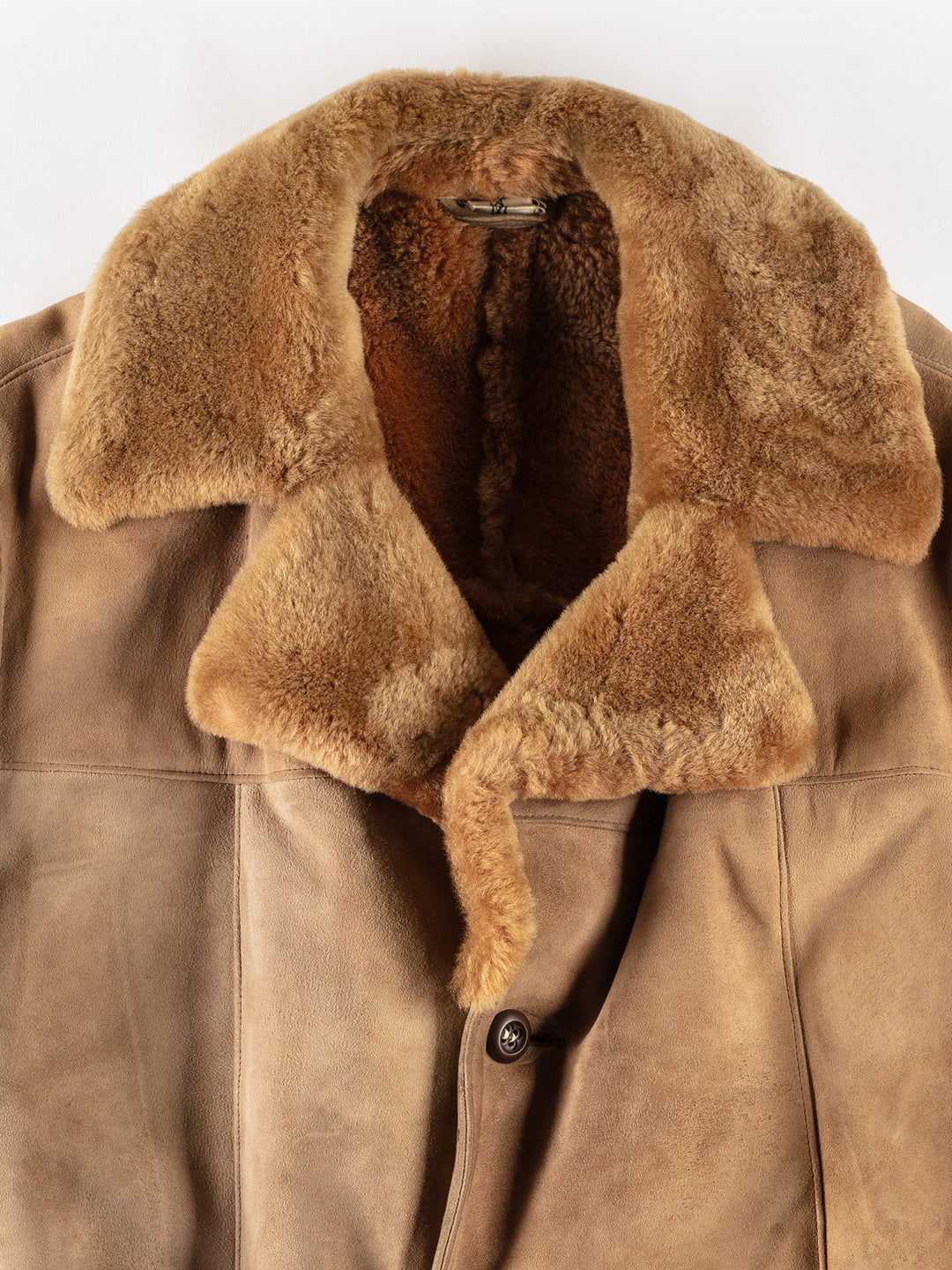 Vintage 70's Men Sheepskin Coat in BrownVN676
