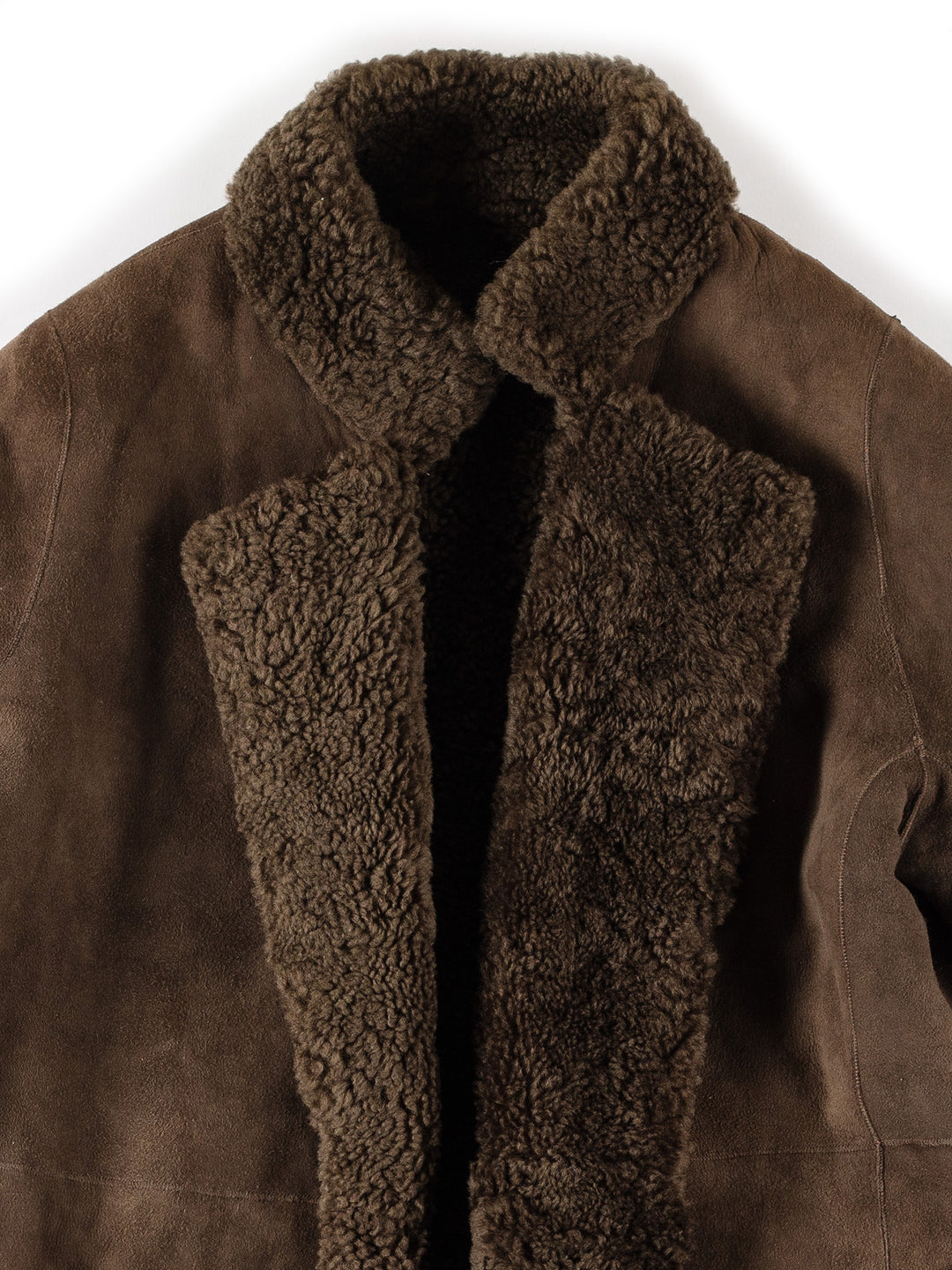 Vintage 80's Women Sheepskin Coat in BrownMN707