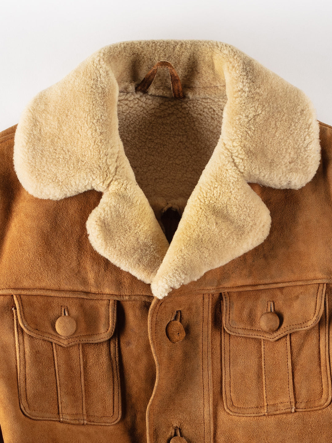 Vintage 70's Men Sheepskin Coat in BrownVN406