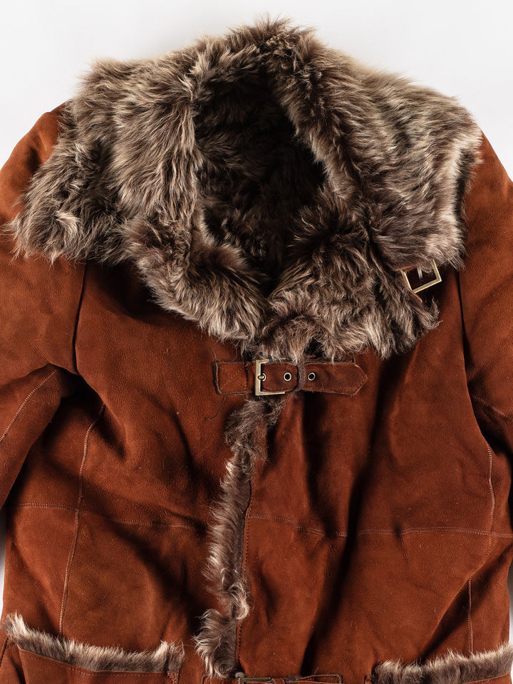 Vintage 70's Women Sheepskin Coat in MN819