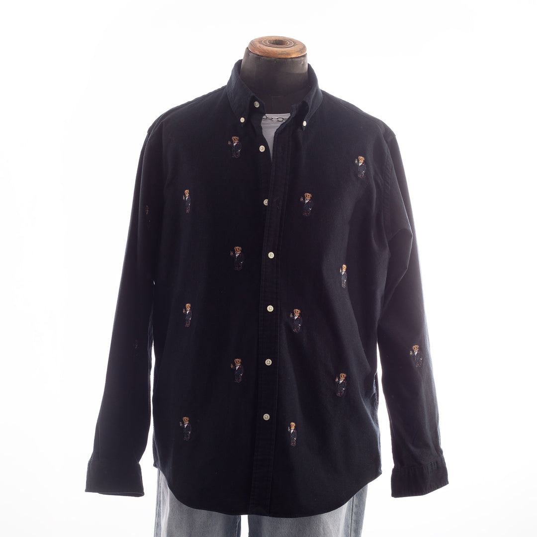 Vintage 90's Men Ralph Lauren Shirt in Black