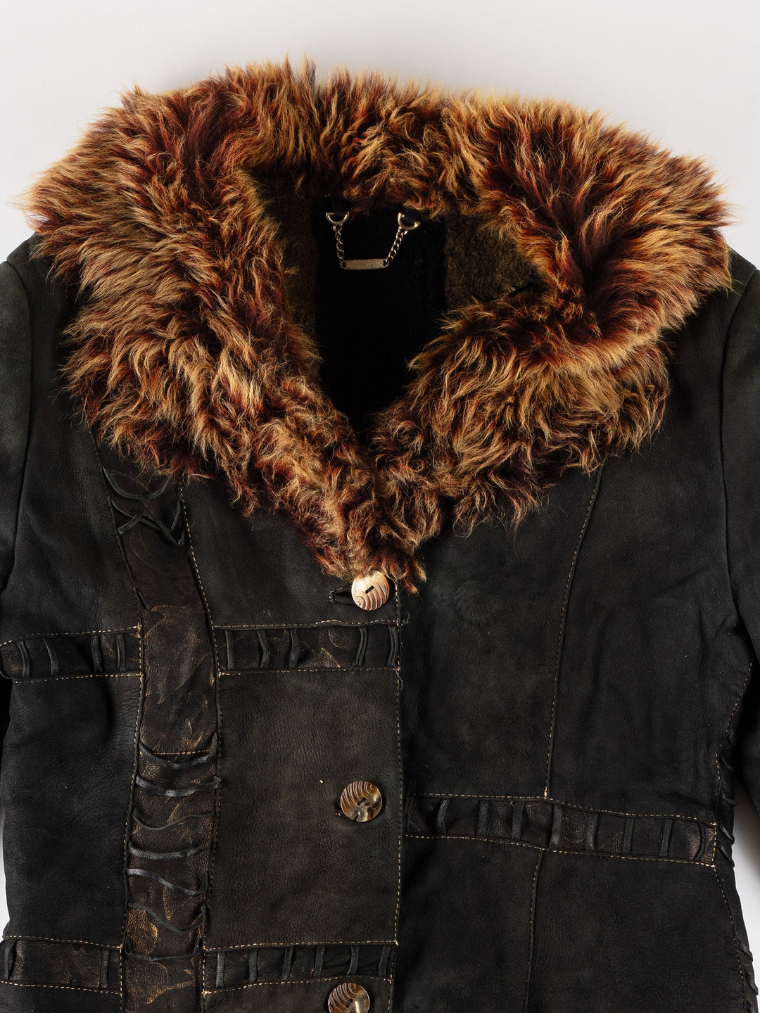 Vintage 70's Women Sheepskin Coat in BlackMN630