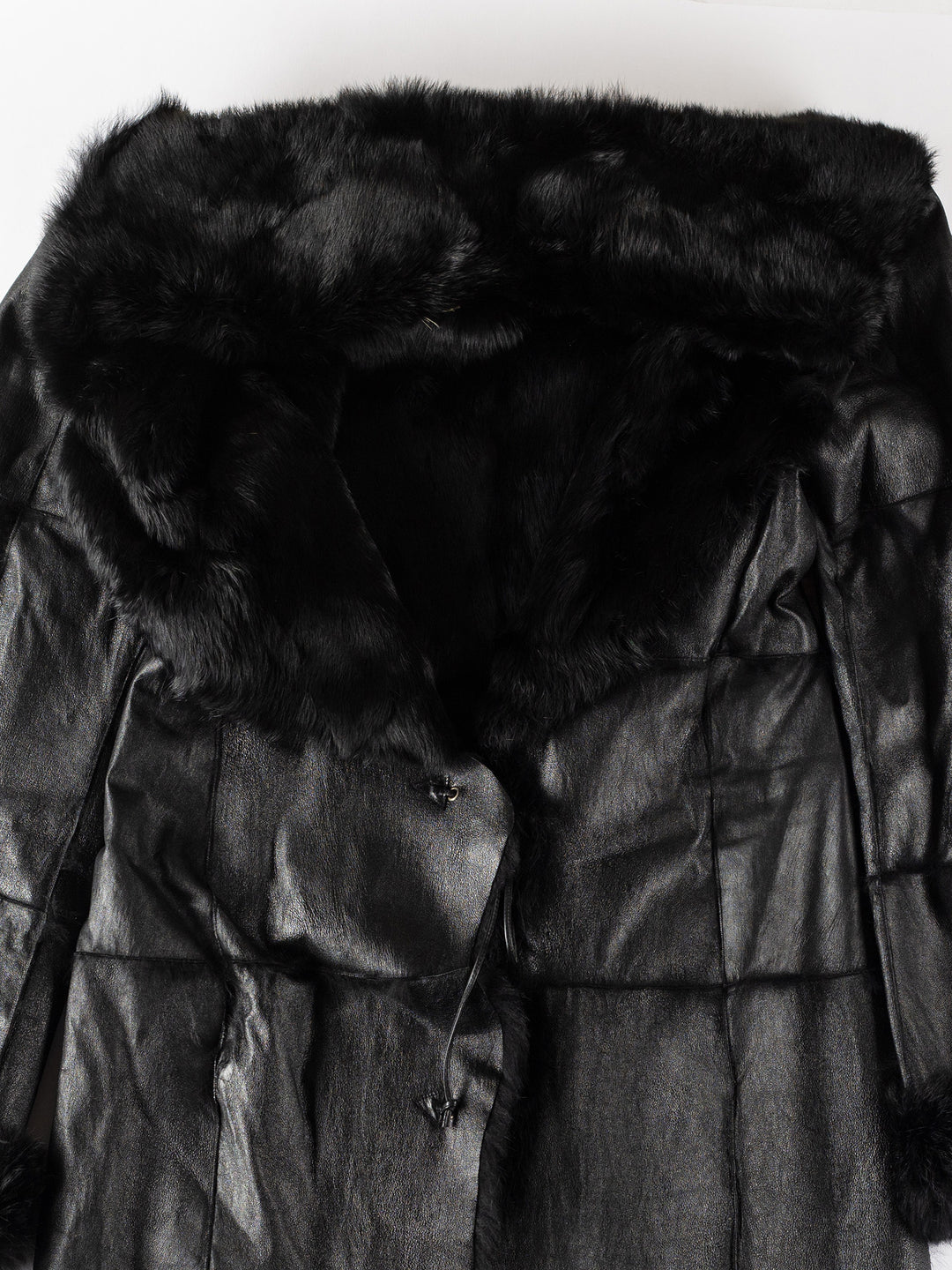 Vintage 70's Women Fur Coat in BlackMN342