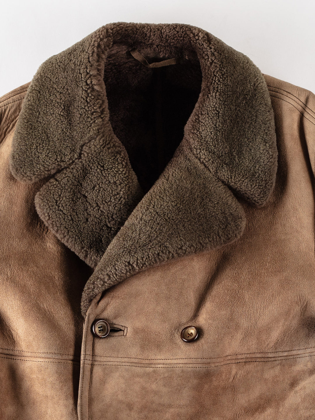 Vintage 70's Men Sheepskin Coat in BeigeVN374