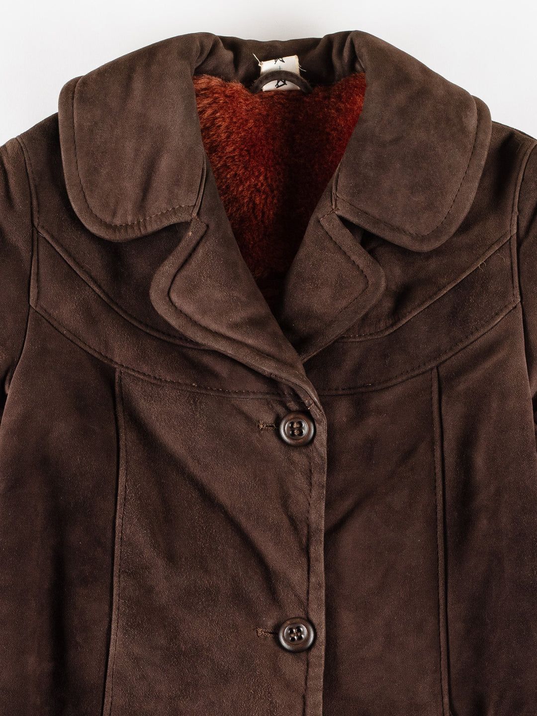 Vintage 70's Women Sheepskin Coat in BrownMN804