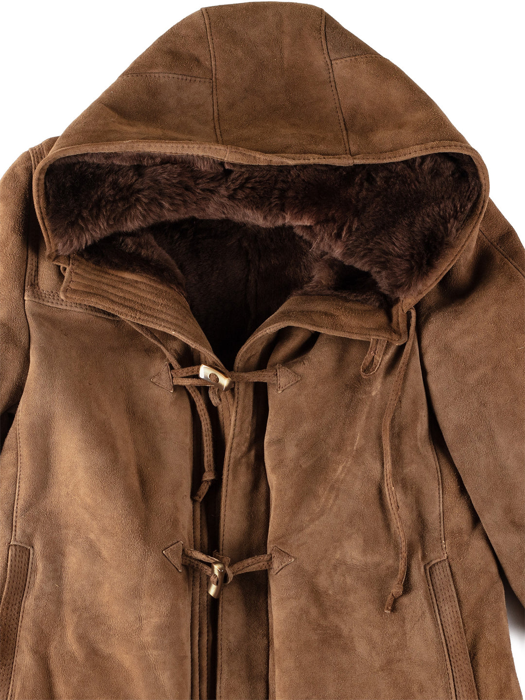 Vintage 70's Women Sheepskin Coat in BrownMN549